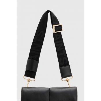 AllSaints poseta de piele EZRA QUILT CROSSBODY culoarea negru, W305XB