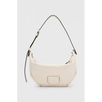 AllSaints poseta de piele MADEA SHOULDER BAG culoarea alb, W348XB