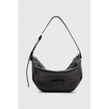 AllSaints poseta de piele MADEA SHOULDER BAG culoarea negru, W348XB