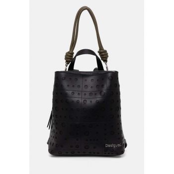 Desigual rucsac BLOOMER SUMY femei, culoarea negru, mic, neted, 24WAKP22