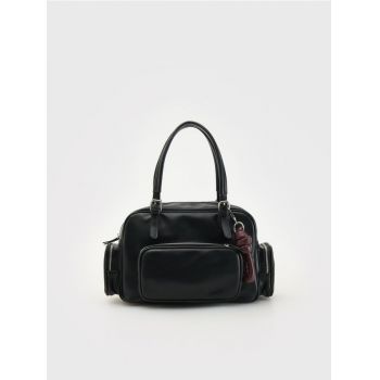 Reserved - LADIES` BAG & PENDANT - negru