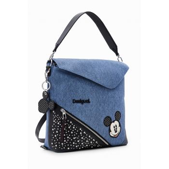 Rucsac de denim cu model Mickey Mouse