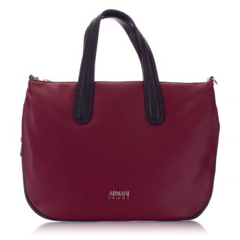 Burgundy shopper