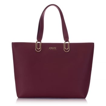 Burgundy shopper bag