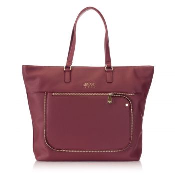 Burgundy shopper