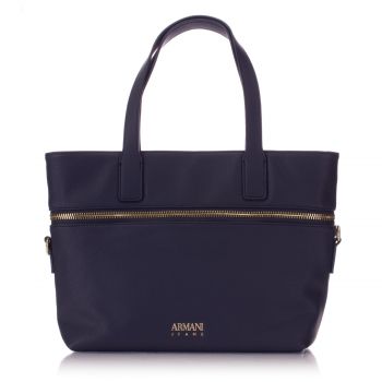 Dark navy shopper