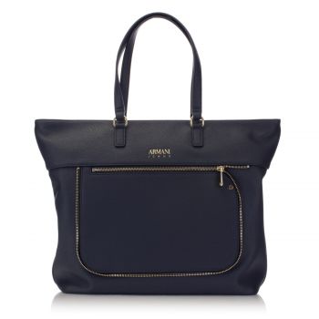 Dark navy shopper