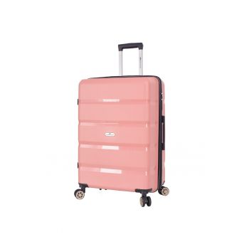 Troler Mare Extensibil Polipropilena - Madisson - SW43603 - 4 Roti Duble - Cifru TSA - 73 cm - Rose