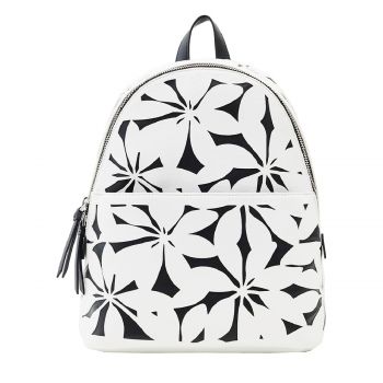 Backpack with die-cut flowers