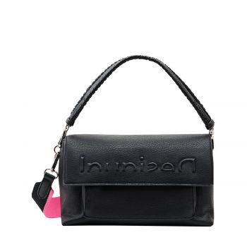 Midsize half logo crossbody bag