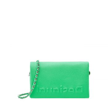 Mini half-logo crossbody bag