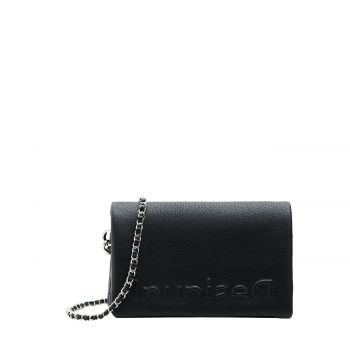 Mini half-logo crossbody bag