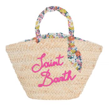 Straw bag with embroidery