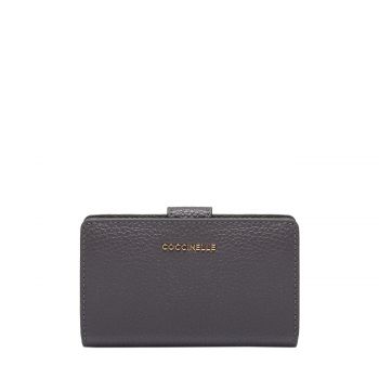 Metallic soft m compact wallet