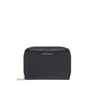 Metallic soft zip wallet s