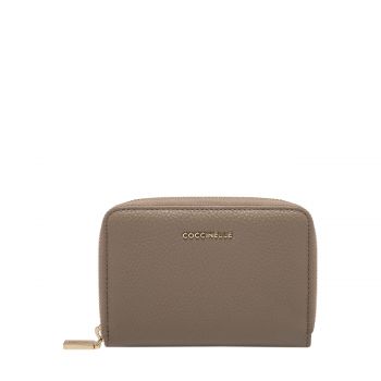 Metallic soft zip wallet s