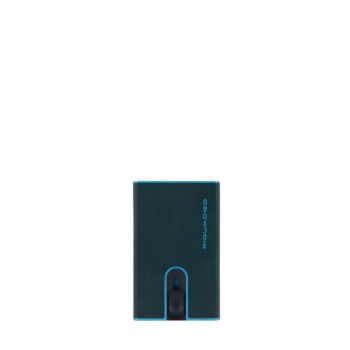 Blue square card wallet