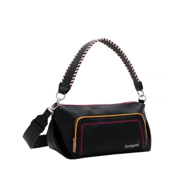 M embroidered shoulder bag