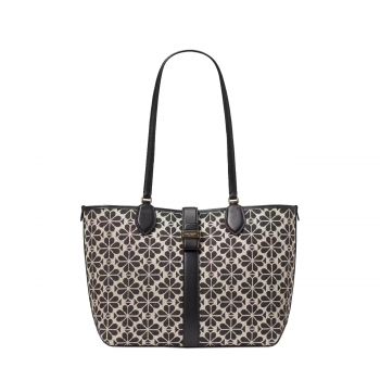 Spade flower jacquard medium open tote