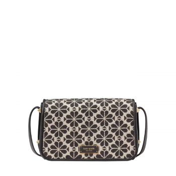 Spade flower jacquard small flap crossbody