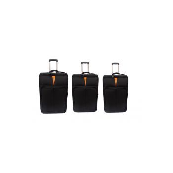 Set Trolere - 2 Roti - 3 Piese - ZC 6100 - Negru