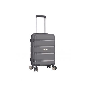 Troler Cabina Polipropilena - Madisson - SW43603 - 4 Roti Duble - Cifru TSA - 54 cm - Gri