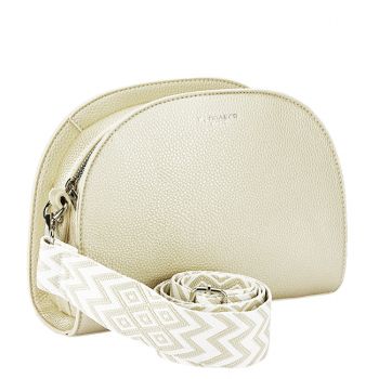 Geanta dama crossbody FloraCO Paris B-H3688 14, Ivory Metalizat