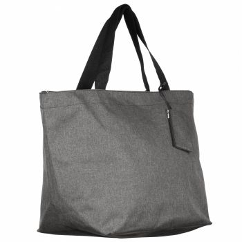 Geanta shopper multifunctionala medie din material textil panzat, gri