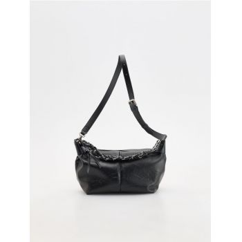 Reserved - LADIES` HANDBAG - negru