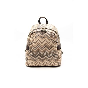 Rucsac din piele ecologica cu model Chevron