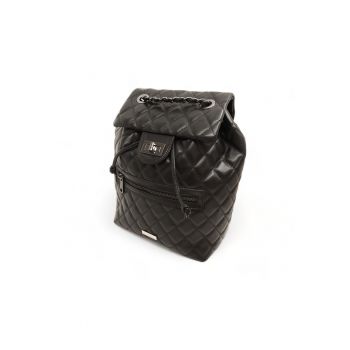 Rucsac din piele naturala Chic Sottotono Negru