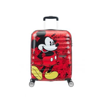 Troler de cabina Samsonite Disney Wavebreaker Mickey Mouse - 55x40x20cm - rosu