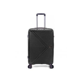 Troler Cabina Extensibil BZ 5710 - Polipropilena - 4 Roti Duble - 56 cm - Negru