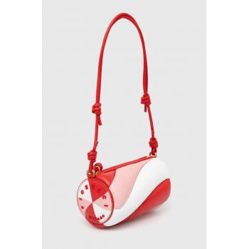 Fiorucci poseta de piele Tricolor Leather Mini Mella Bag culoarea rosu, U01FPABA002LE04MU01