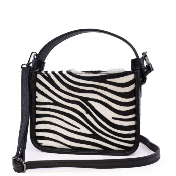 Poșetă crossbody femei Enzo Bertini neagră din piele cavallino 154POSP3413CAVZE