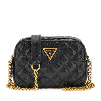 Poșetă crossbody femei Guess neagră cu logo frontal 918POSSHWQK8748140N