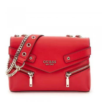 Poșetă satchel femei Guess roșie cu elemente metalice 918posshwvg9345210r