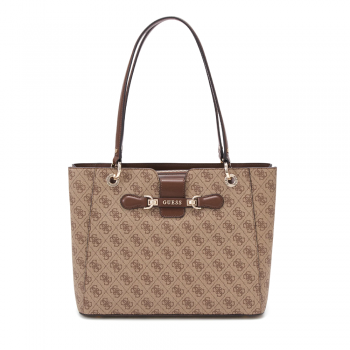 Poșetă tote femei Guess bej cu brand logo 918POSSHWSG9500250BE