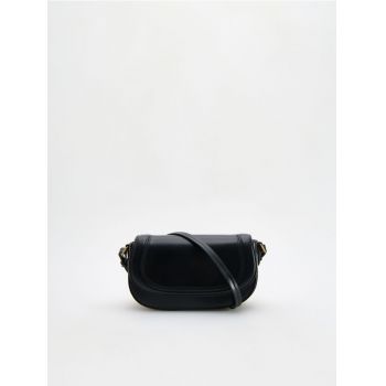 Reserved - LADIES` HANDBAG - negru