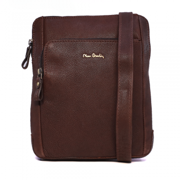 Geantă crossbody bărbați Pierre Cardin maro din piele 7BGEA9423M