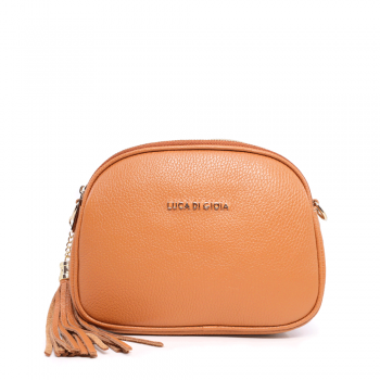 Poșetă crossbody femei Luca di Gioia maro cognac din piele 144POSP3288CO