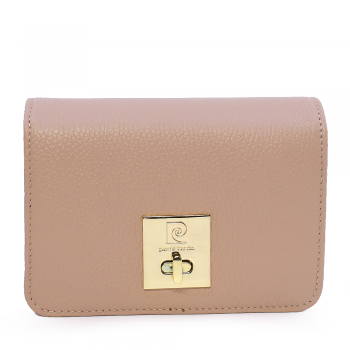 Poșetă crossbody femei Pierre Cardin nude din piele 7POSP5056NU