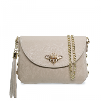 Poșetă crossbody Luca di Gioia bej din piele 245posp23019be