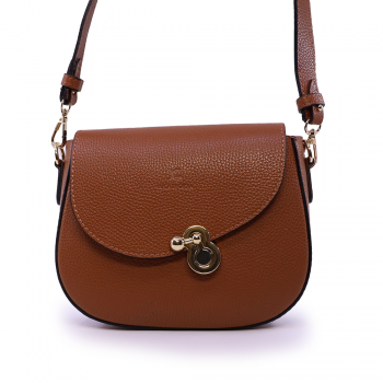 Poșetă crossbody Luca di Gioia cognac din piele 245POSP22012CO