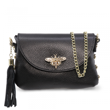 Poșetă crossbody Luca di Gioia neagră din piele 245posp23019n