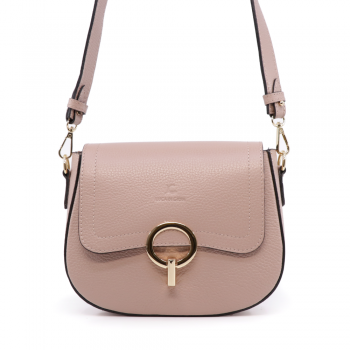 Poșetă crossbody Luca di Gioia nude din piele  245posp23049nu