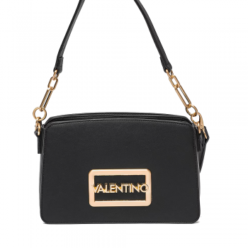 Poșetă crossbody Valentino Princesa neagră cu logo metalic 1957POSS7R104N