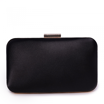 Poșetă tip clutch femei Benvenuti negru cu detalii aurii 290PLS11163N