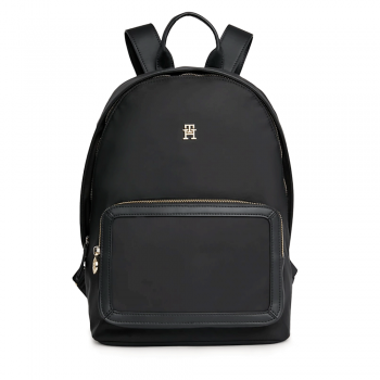 Rucsac femei Tommy Hilfiger negru din textil parțial reciclat 3427RUCS5718N