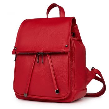 Rucsac piele naturala Jimmy rosu